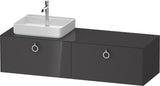DURAVIT White Tulip Konsolenwaschtischunterbau 1600 mm wandhängend Weiß Seidenmatt 2 Auszüge
