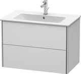 Duravit XSQUARE Waschtischunterbau 810 mm, 2 Schubkästen, s-matt, Eiche Ahorn, für ME by Starck