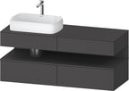 graphit matt / Nische graphit matt, mit Siphonausschnitt und Schürze / anthrazit