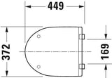 Duravit No.1 WC-Sitz aus Duroplast mit Edelstahl-Scharnieren, weiß glänzend, ohne Absenkautomatik