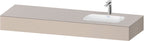 beige / 1600x550x170mm,WP:rechts,Taupe Matt,Dek