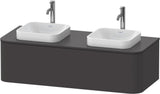 DURAVIT Happy D.2 Konsolenwaschtischunterbau 1300 mm Taupe supermatt mit Tip-On Technik