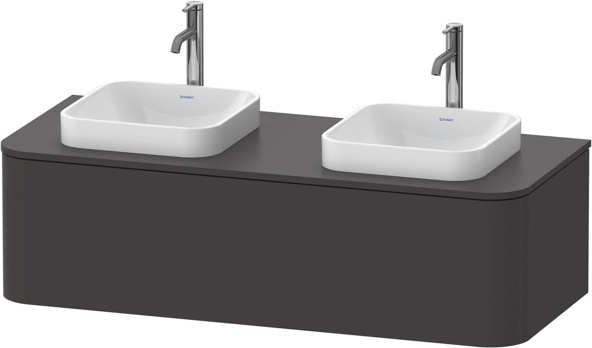 Duravit Happy D.2 Konsolenwaschtischunterbau 1300 mm taupe supermatt mit Tip-On und LED