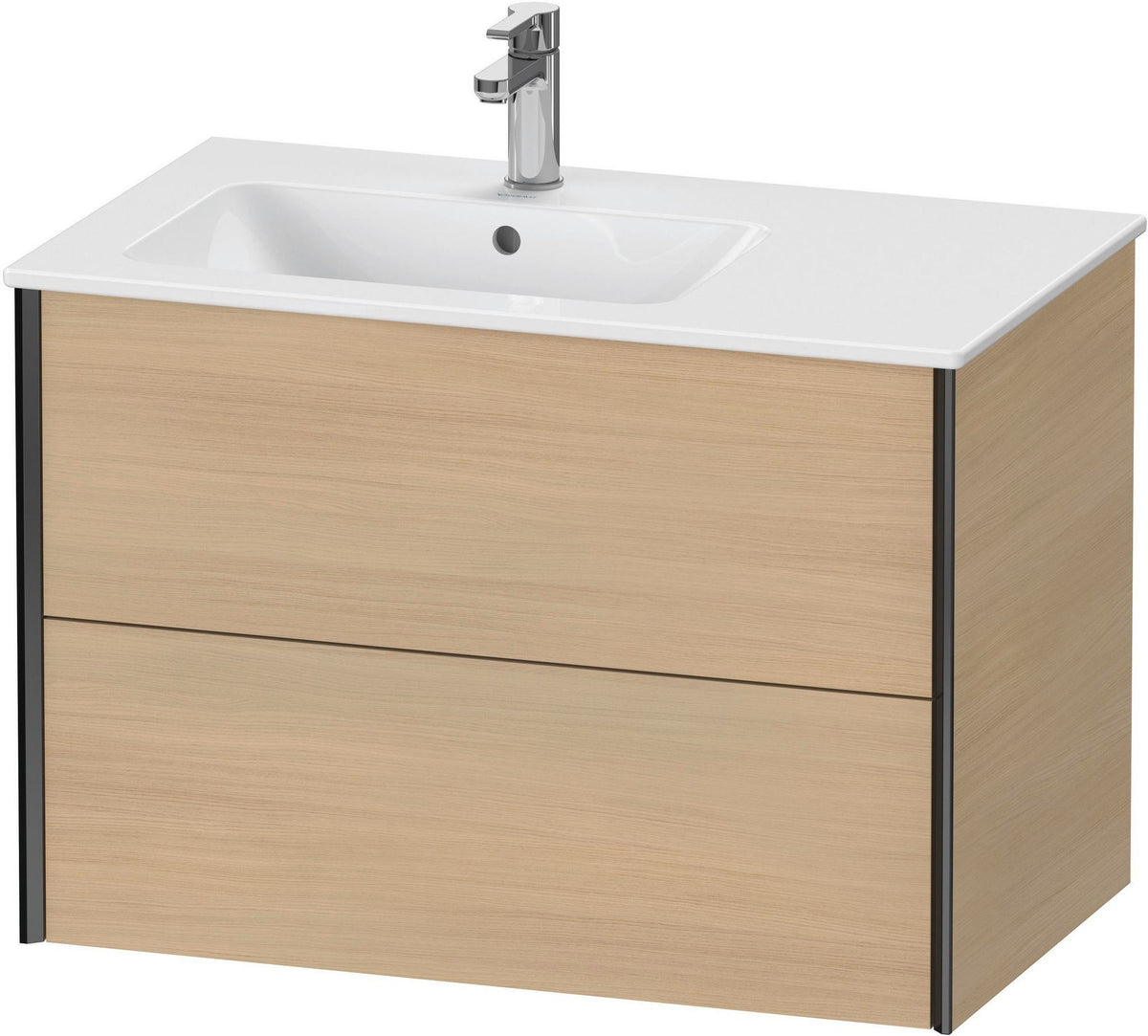 Duravit XViu Waschtischunterbau 810 mm wandhängend mit 2 Schubkästen, weiß matt, für Waschtisch links