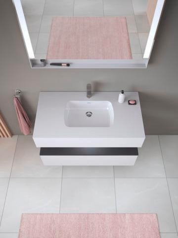DURAVIT Qatego Einbauwaschtisch mit Konsolenwaschtischunterbau 1000 mm, 1 Auszug, antibakteriell