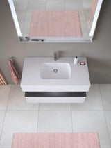 DURAVIT Qatego Einbauwaschtisch mit Konsolenwaschtischunterbau 1000 mm, 1 Auszug, antibakteriell