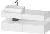 DURAVIT Qatego Studio F. A. Porsche Konsolenwaschtischunterbau 1400 mm Weiß Matt mit LED-Nischenbeleuchtung