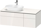 weiß hochglanz / Mitteldichte Faserplatte (MDF) / 2 Schubkästen, 2 Auszüge