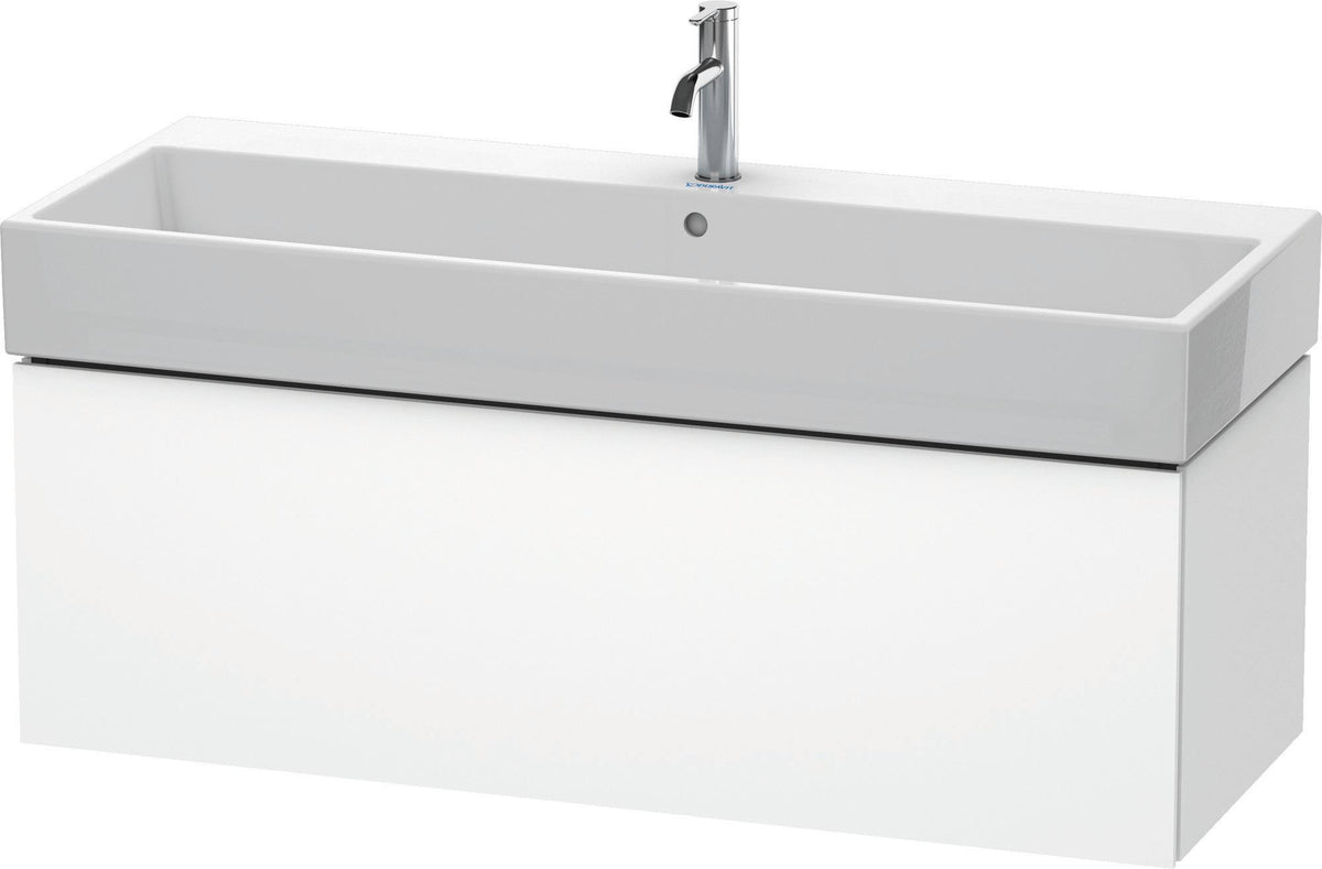 DURAVIT L-Cube Waschtischunterbau 1184 mm, 1 Auszug, Weiß Matt, Tip-On