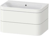 Duravit Waschtischset Happy D.2 Plus, 2 Schubkästen, 775x490 mm, Einrichtungssystem Ahorn Mitte Taupe Supermatt