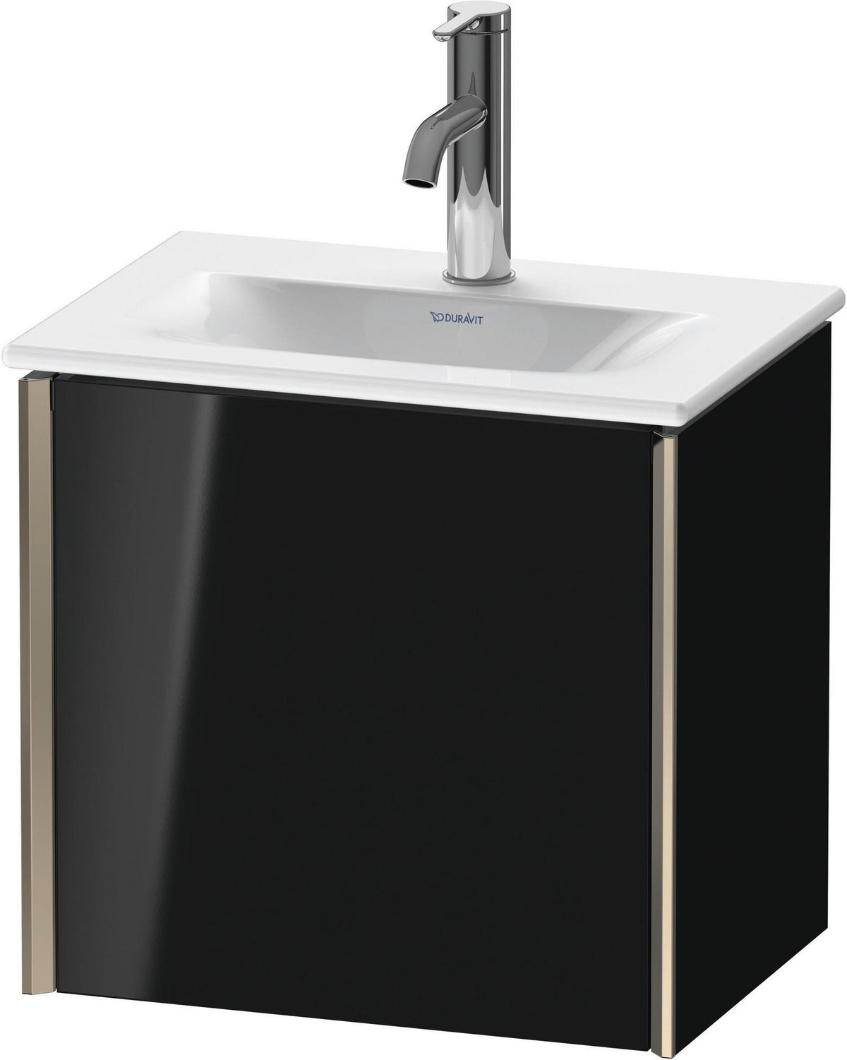 Duravit XViu Waschtischunterbau wandhängend, 1 Tür, 397x430x310 mm, champagner matt/schwarz hochglanz