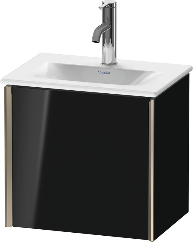 Duravit XViu Waschtischunterbau wandhängend, 1 Tür, 397x430x310 mm, champagner matt/schwarz hochglanz