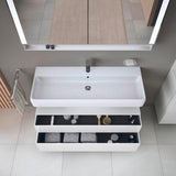 DURAVIT Qatego Hochschrank 400 mm, 2 Türen, weiß Hochglanz, Eiche Schw. Matt