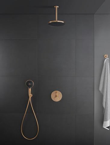 DURAVIT Wandanschlussbogen 55x102 mm rund in Gold poliert – Brausen und Zubehör