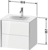 DURAVIT XViu Waschtischunterbau wandhängend 610 mm, 2 Schubkästen, Tip-On, Weiß