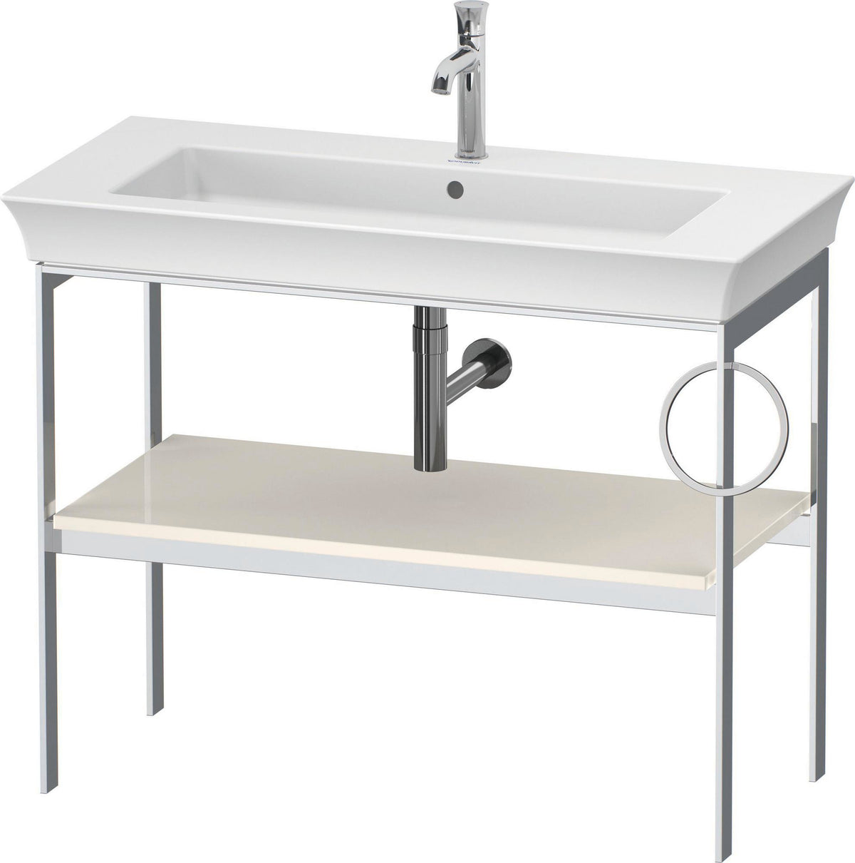 DURAVIT White Tulip Metallkonsole 984 mm Taupe Hochglanz von Philippe Starck