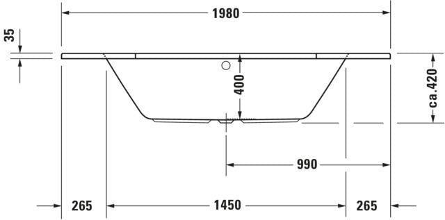 DURAVIT D-Code Eck-Whirlwanne 1400x1400 mm Acryl Weiß mit Jet Project und 2 Rückenschrägen
