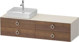 DURAVIT White Tulip Konsolenwaschtischunterbau 1600 mm, 4 Schubkästen, Weiß Seidenmatt, Philippe Starck