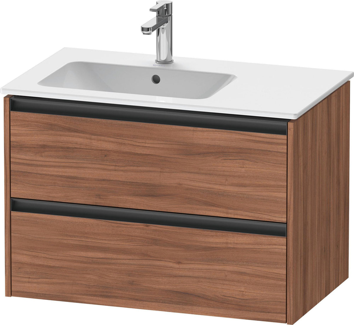 Duravit Ketho.2 Waschtischunterbau wandhängend 810 mm betongrau matt mit 2 Schubkästen