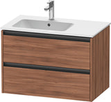 Duravit Ketho.2 Waschtischunterbau wandhängend 810 mm betongrau matt mit 2 Schubkästen