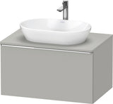 DURAVIT D-Neo Konsolenwaschtischunterbau 800 mm betongrau matt mit Bronze-Griff und Soft-Close-Auszug