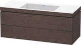 Duravit L-Cube c-bonded Waschtischset 1200 mm Mediterrane Eiche, 2 Schubkästen, wandhängend