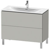 Duravit Waschtischunterbau L-Cube 704x1020x481 mm weiß matt – 2 Auszüge, Tip-On, für Viu