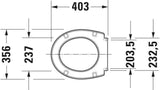 DURAVIT WC-Sitz Design Classics Compact Weiß mit Edelstahl-Scharnieren, ohne Absenkautomatik