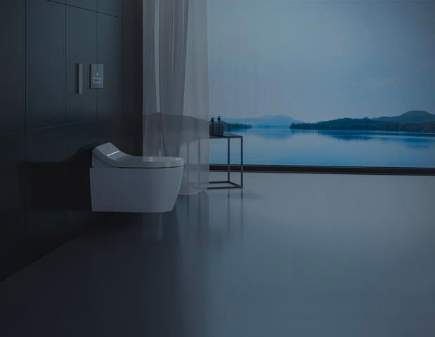 DURAVIT SensoWash Classic Dusch-WC-Sitz in Weiß – mit Fernbedienung, Beleuchtung und einstellbarer Duschstrahlstärke
