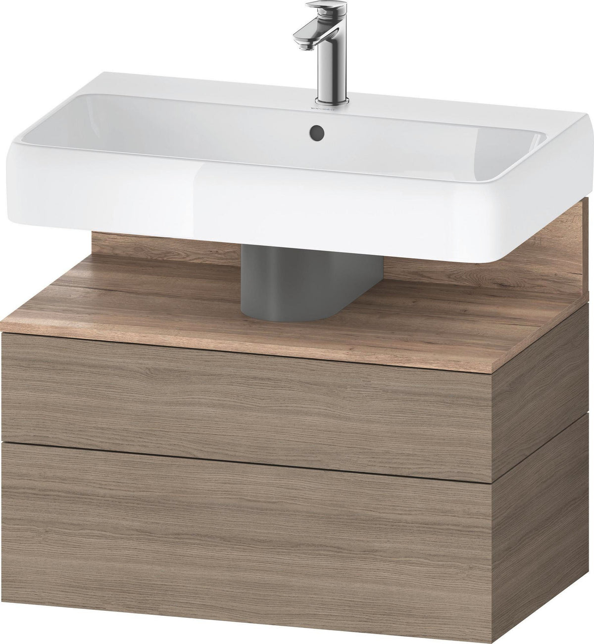 Duravit Qatego Waschtischunterbau 790 mm Weiß Hochglanz mit LED-Nischenbeleuchtung