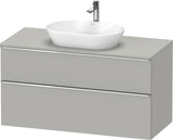 DURAVIT D-Neo Konsolenwaschtischunterbau 1200 mm Eiche Schwarz Matt mit Bronze Griff