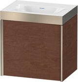 DURAVIT XViu Waschtischunterbau 460 mm, 1 Tür, champagner matt/nussbaum gebürstet, wandhängend