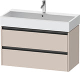 DURAVIT Ketho.2 Waschtischunterbau wandhängend betongrau matt 984 mm mit 2 Schubkästen