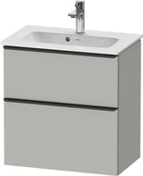 Duravit D-Neo Waschtischunterbau 610 mm betongrau matt mit Soft-Close und Bronze-Griff