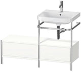 Duravit Waschtischset Happy D.2 Plus 1200x490mm taupe supermatt – Einrichtungssystem Nussbaum rechts