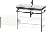 Duravit Waschtischset HAPPY D.2 PLUS 1600x490mm ein Hahnloch taupe supermatt