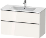 DURAVIT D-Neo Waschtischunterbau 1010 mm Eiche Schwarz mit Bronze Griff