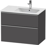 DURAVIT D-Neo Waschtischunterbau 810 mm Weiß Matt mit Bronze Griff und Soft-Close