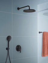 DURAVIT Kopfbrause MinusFlow D250, Rund, Rain Schwarz Matt – 1 Strahl, Antikalk, 250 mm