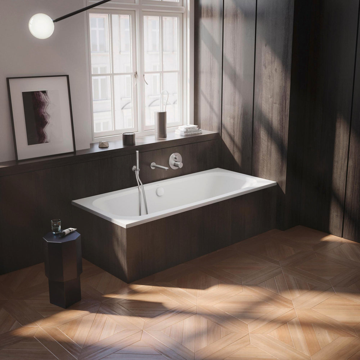 DURAVIT Wave Wanneneinlauf Rosette Rund 202mm Gold Poliert – Wandmontage