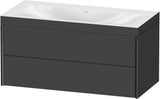 Duravit XViu c-bonded Waschtischunterschrank 1000 mm, 2 Schubkästen, anthrazit, wandhängend