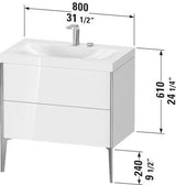 Duravit Möbelwaschtischset XVIU 800x480mm Chaos mit Möbelwaschtisch Viu und Unterbau