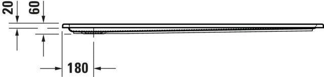 DURAVIT Starck Slimline Duschwanne 1400x750 mm Weiß Sanitäracryl mit Antislip