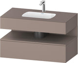 DURAVIT Qatego Einbauwaschtisch mit Konsolenwaschtischunterbau Eiche Terra & Weiß Matt 1000 mm