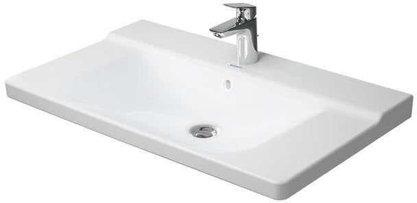 Duravit Möbelwaschtisch P3 Comforts 850x500mm weiß mit Überlauf, ohne Hahnloch, Ablagefläche links