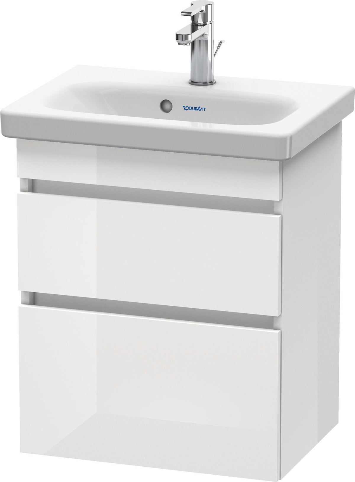 DURAVIT DuraStyle Waschtischunterbau wandhängend 610x500x370 mm Eiche Terra/Weiß Matt