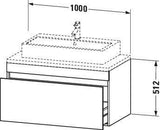 Duravit DuraStyle Konsolenunterschrank 1000 mm Eiche Terra/Weiß Matt mit 1 Auszug