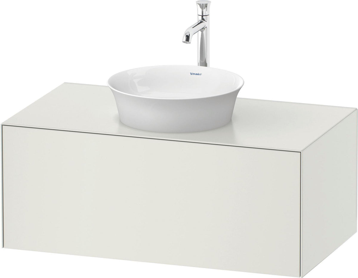 DURAVIT White Tulip Waschtischunterbau 1000 mm Taupe Seidenmatt mit LED & Tip-On