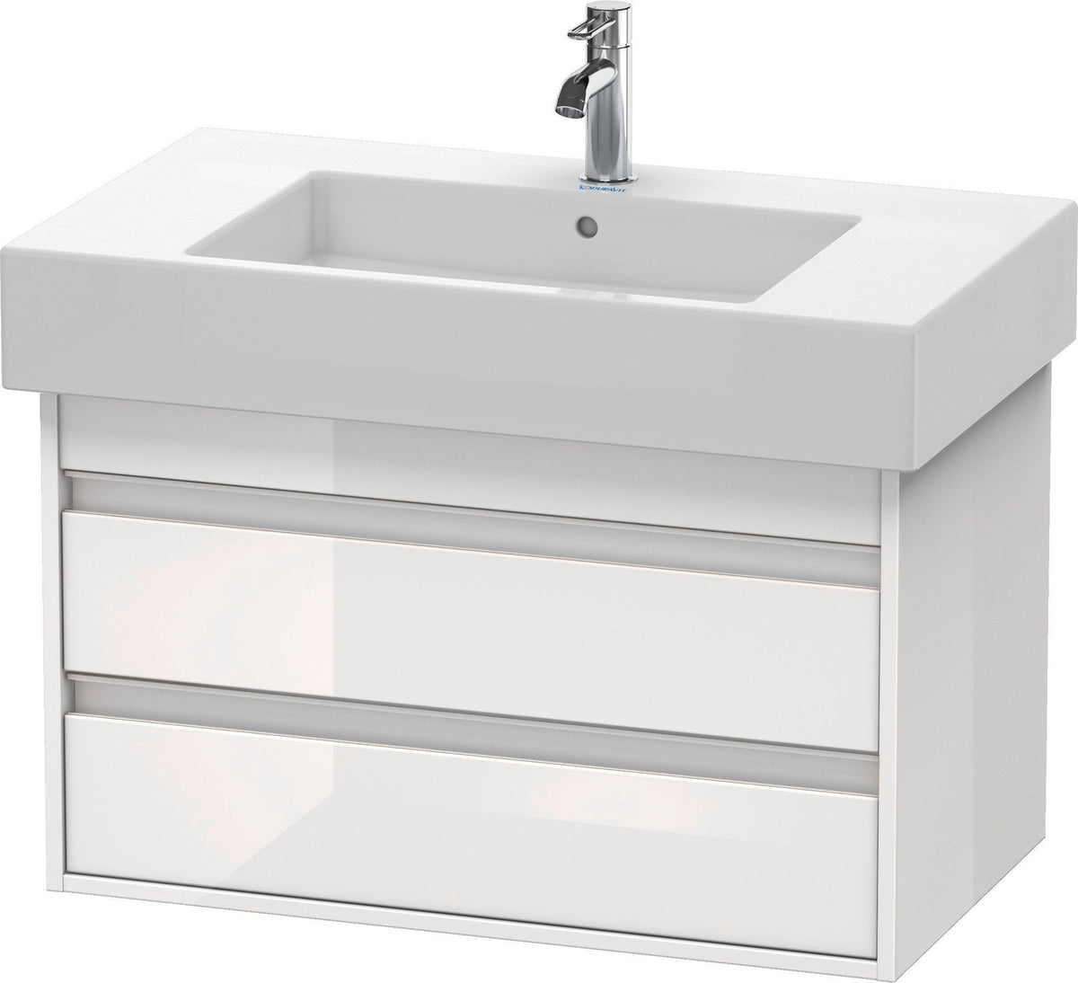 Duravit Ketho Waschtischunterbau wandhängend 800 mm, 2 Schubkästen, weiß matt – für Vero 032985