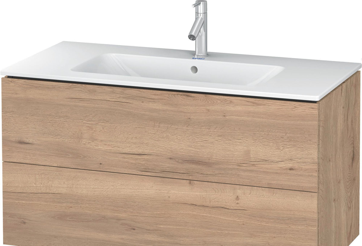 Duravit L-Cube Waschtischunterbau 1220 mm taupe matt mit 2 Schubkästen und Tip-On-Technik